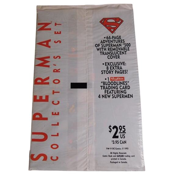 Adventures Of Superman #500 with Removable Translucent Cover 1993 Vintage - Picture 1 of 4